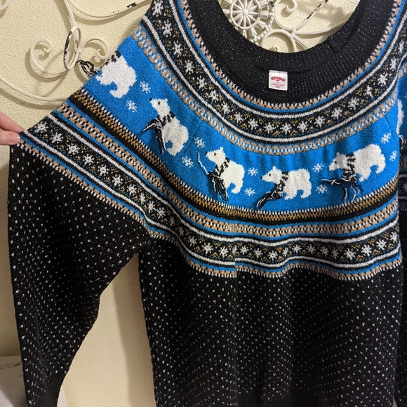 Holiday Time Polar Bear Christmas Sweater 2X - Picture 3 of 5